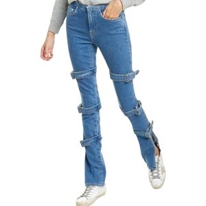 COTTON CITIZEN Women's Size 26W Jeans The Strap Slim Fit Everyday Buckle Raver